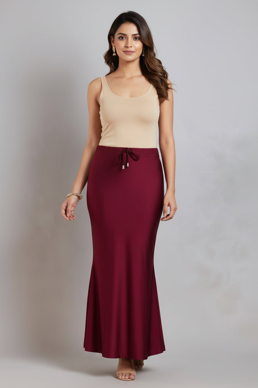  Maroon saree shaper Shimmer 