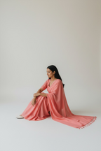 Rose Pink Colour Saree