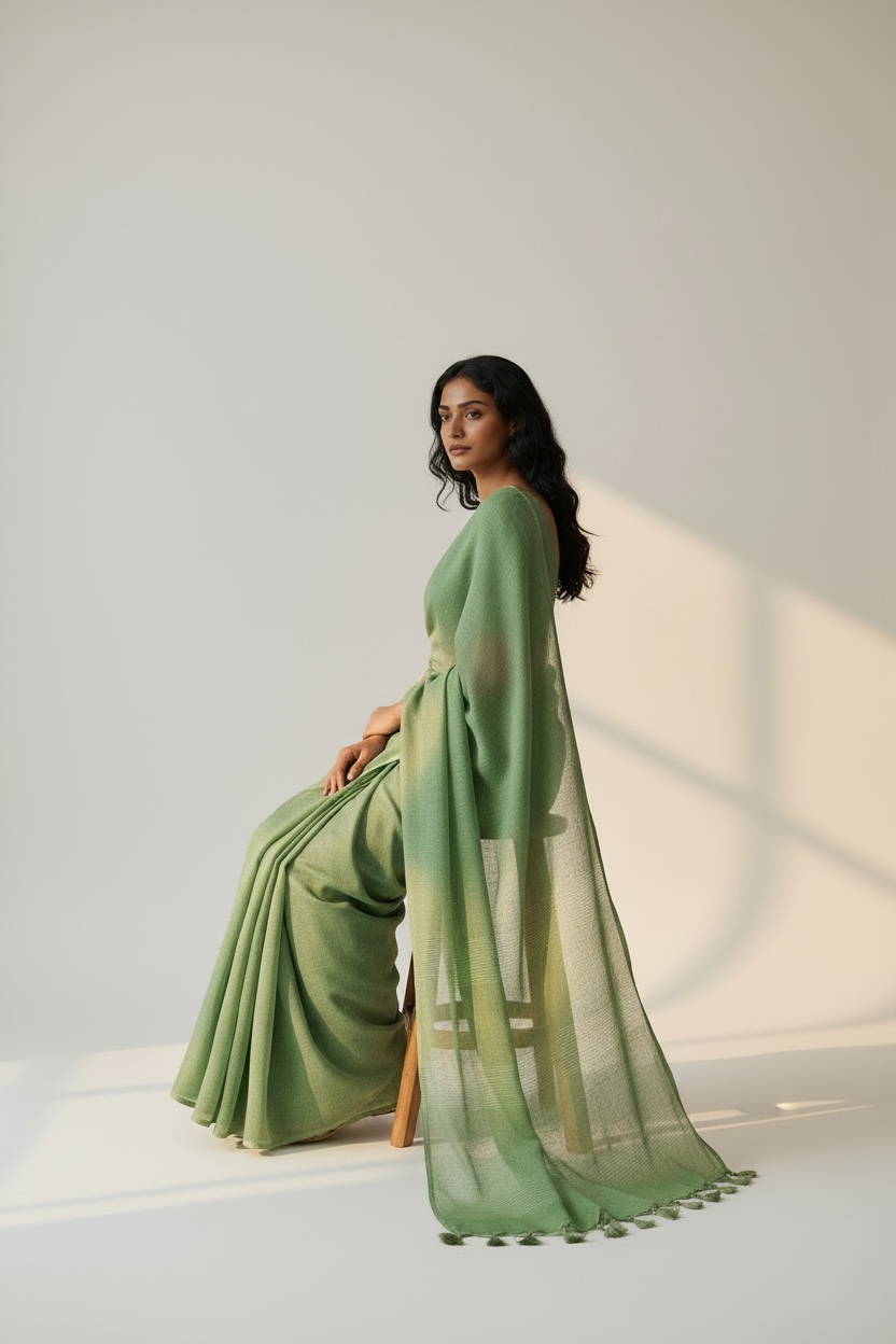 PISTA GREEN SAREE