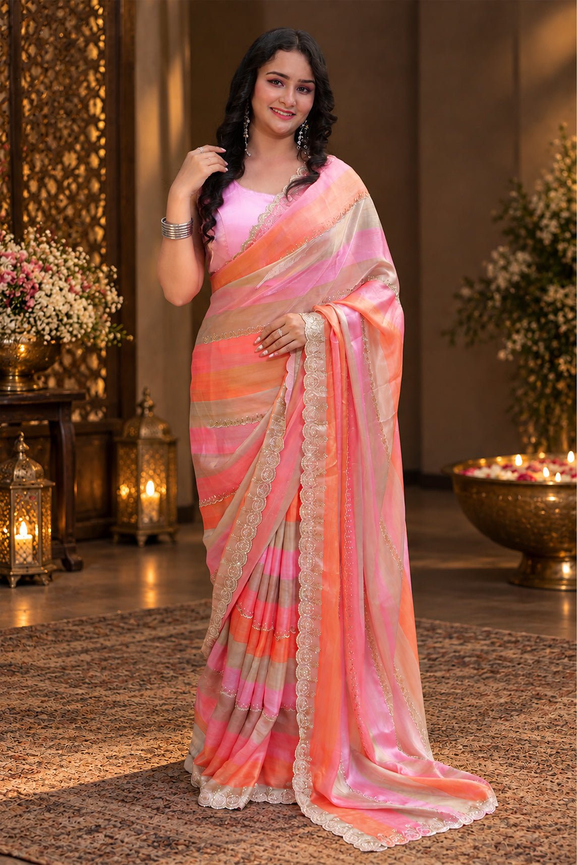 Silk Multi-Color Saree