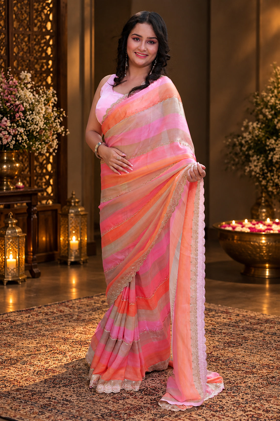 Silk Multi-Color Saree