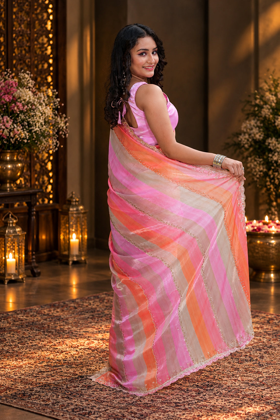 Silk Multi-Color Saree