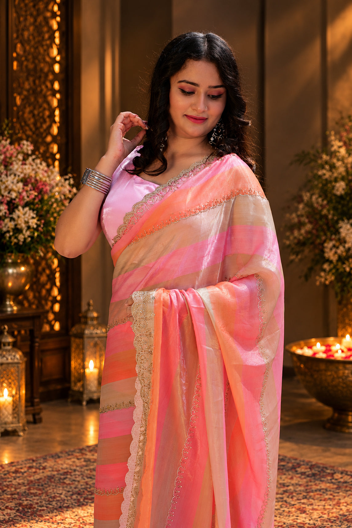Silk Multi-Color Saree