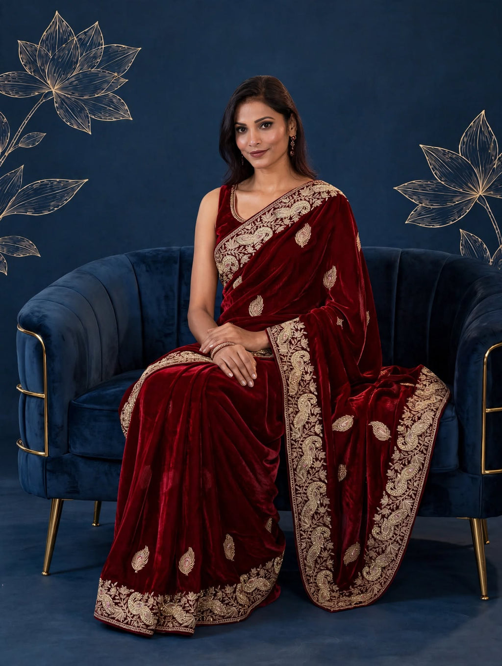 Royal Metallic Red Kora Silk Shimmer Saree