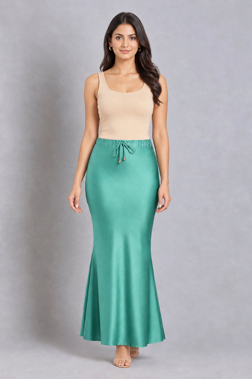 Shimmer - Teal Green saree shapper