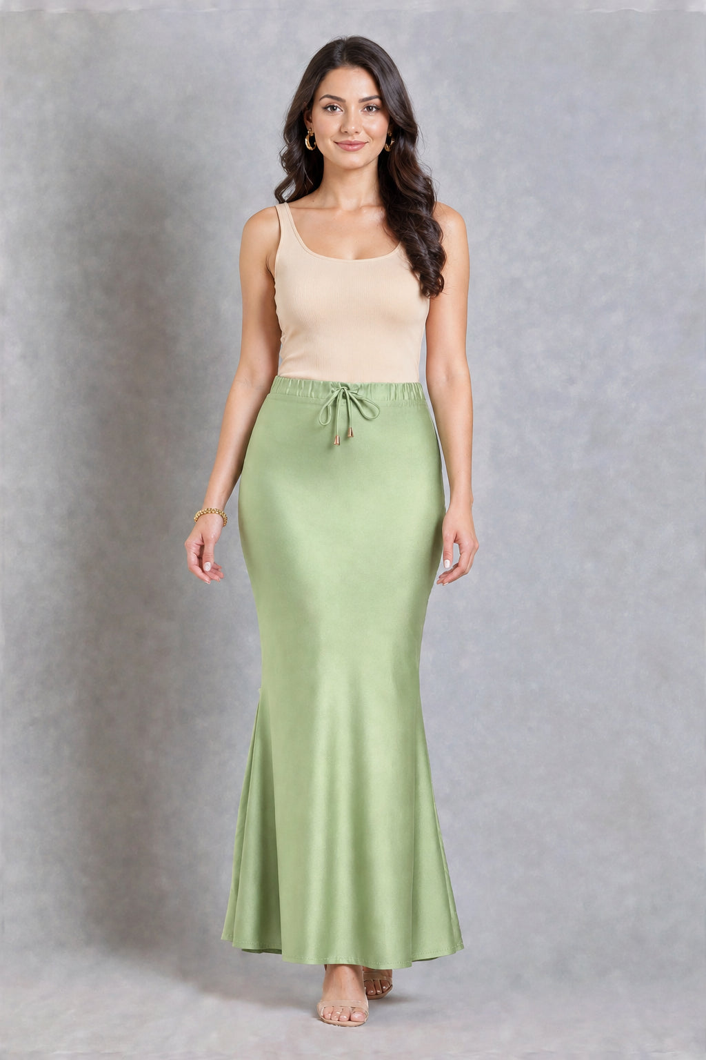 Shimmer -Pista Green Saree Shaper