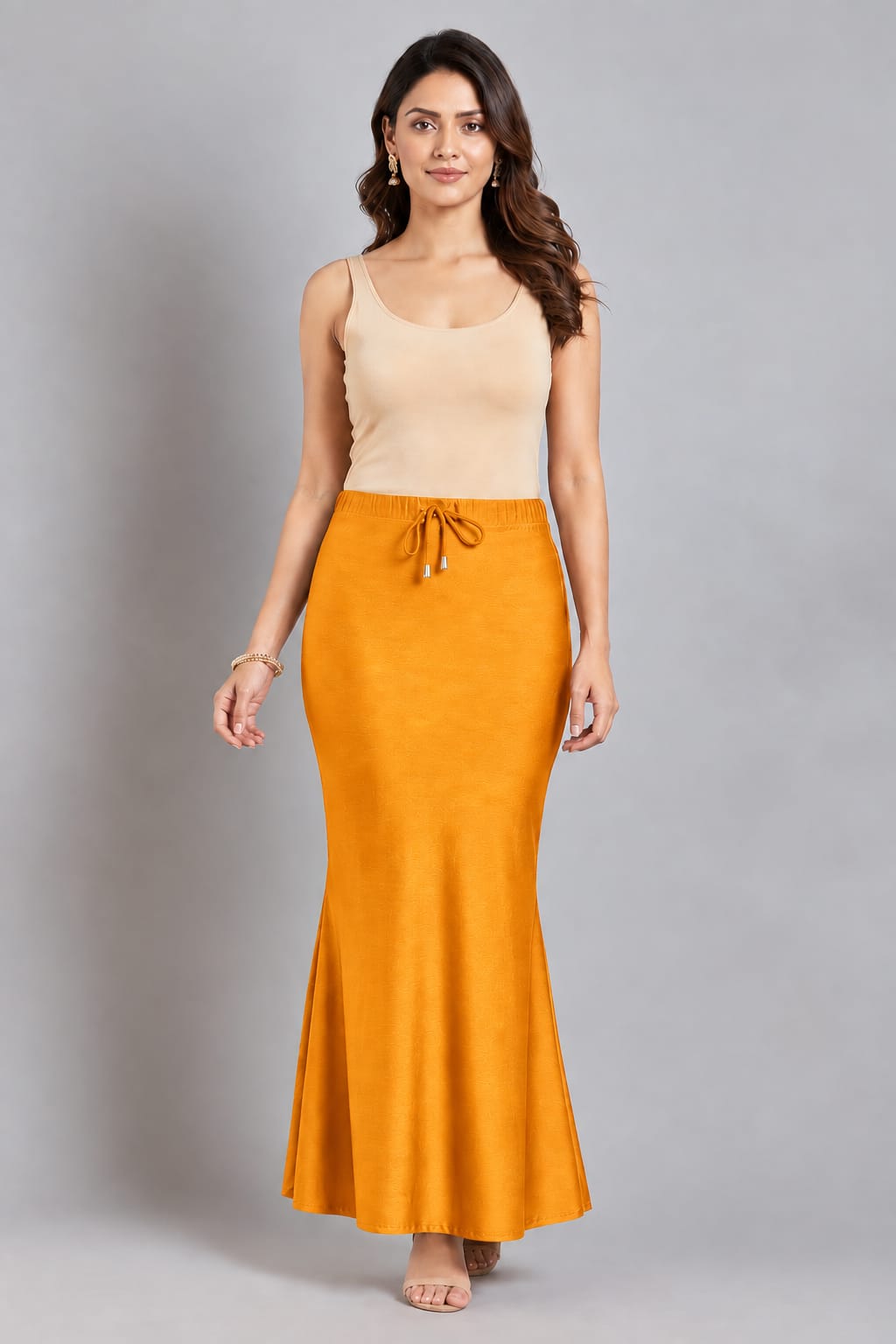 Shimmer- Orange saree shaper