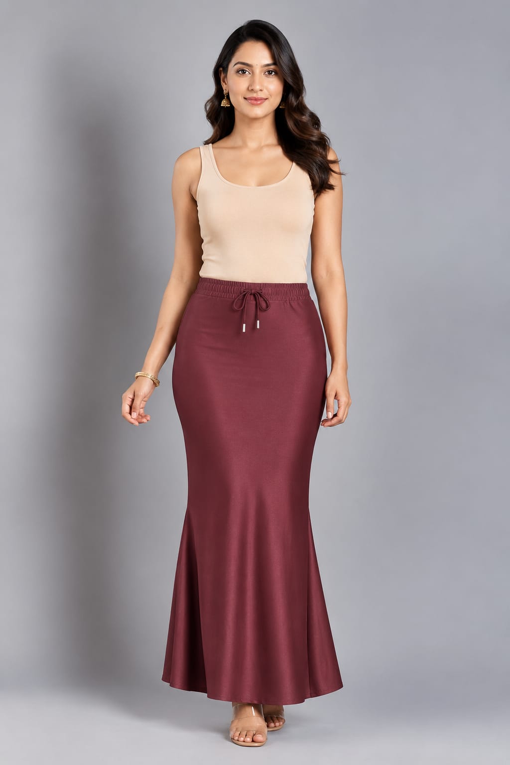 Shimmer - Deep Rose maroon  Saree Shaper