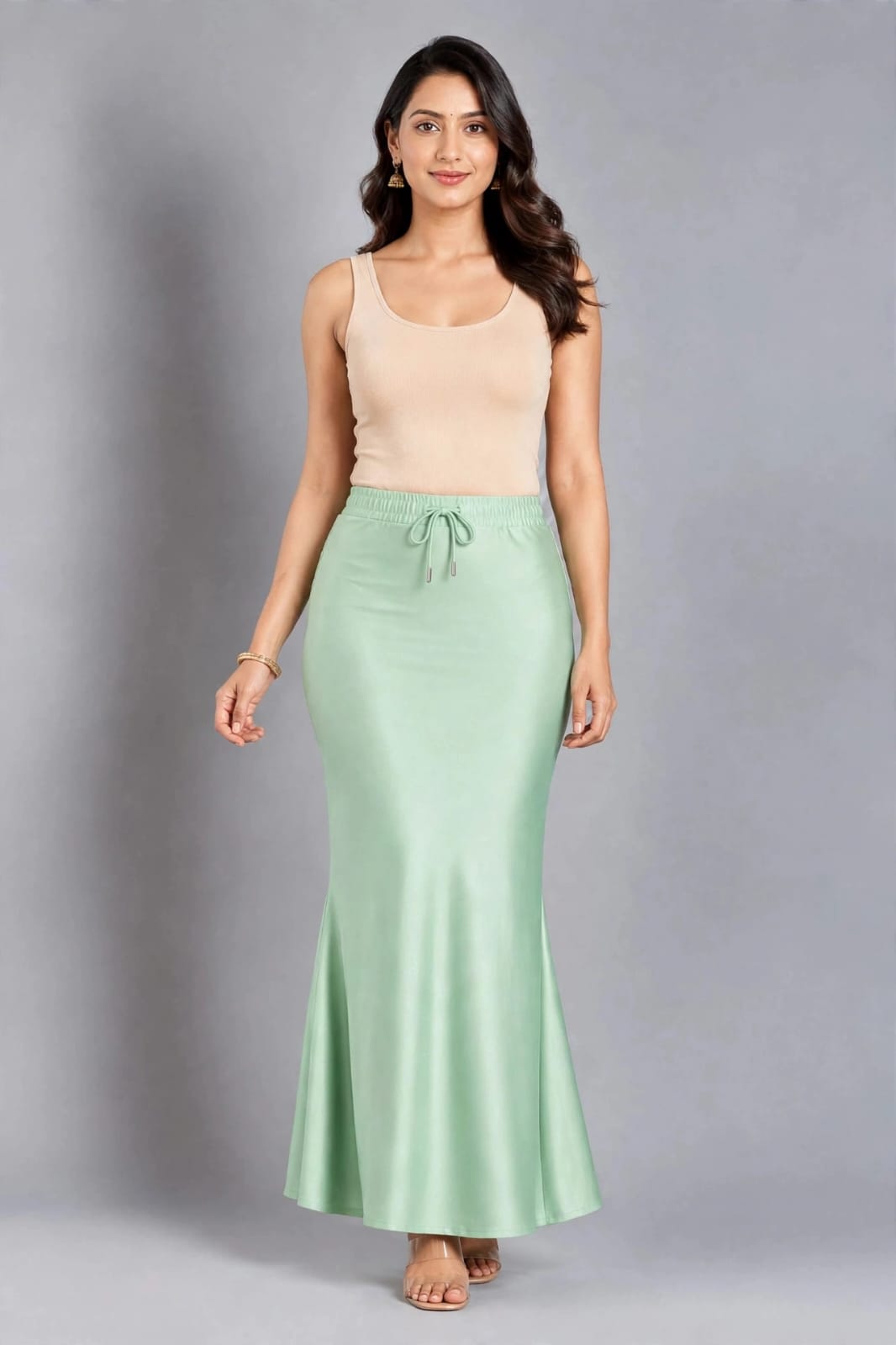 Shimmer- Mint Green Saree Shaper