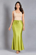 Shimmer- Lime Mehndi Green Saree Shaper