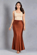 Shimmer- Rust Brown Saree Shaper