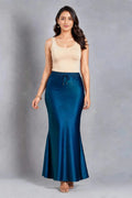 Shimmer- Peacock Blue Saree Shaper