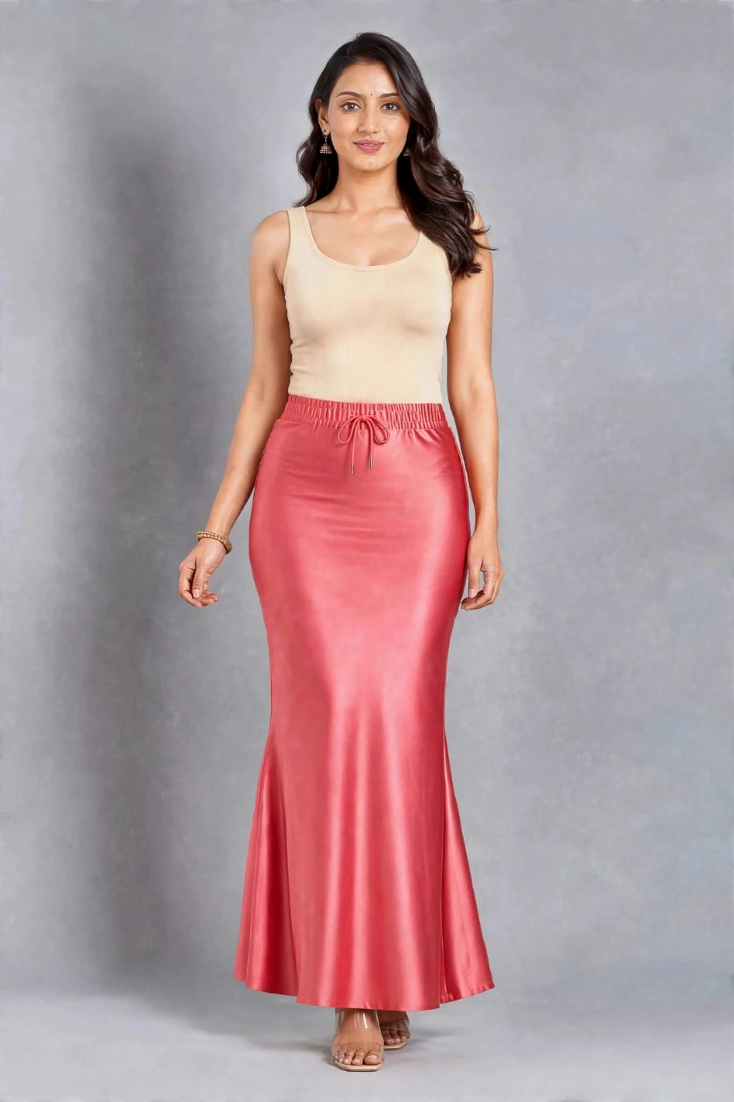 Shimmer- Coral Pink Saree Shaper
