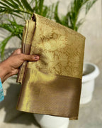Golden Banarasi Tissue Semi Silk Saree for Wedding & Festive Wear