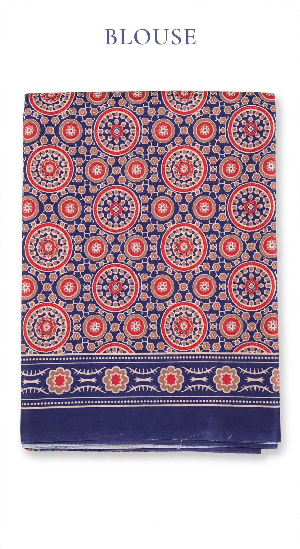 Purple Ajrakh Block Print Saree