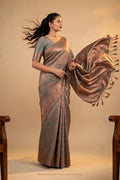 Gray Copper Kanjivaram Silk Saree