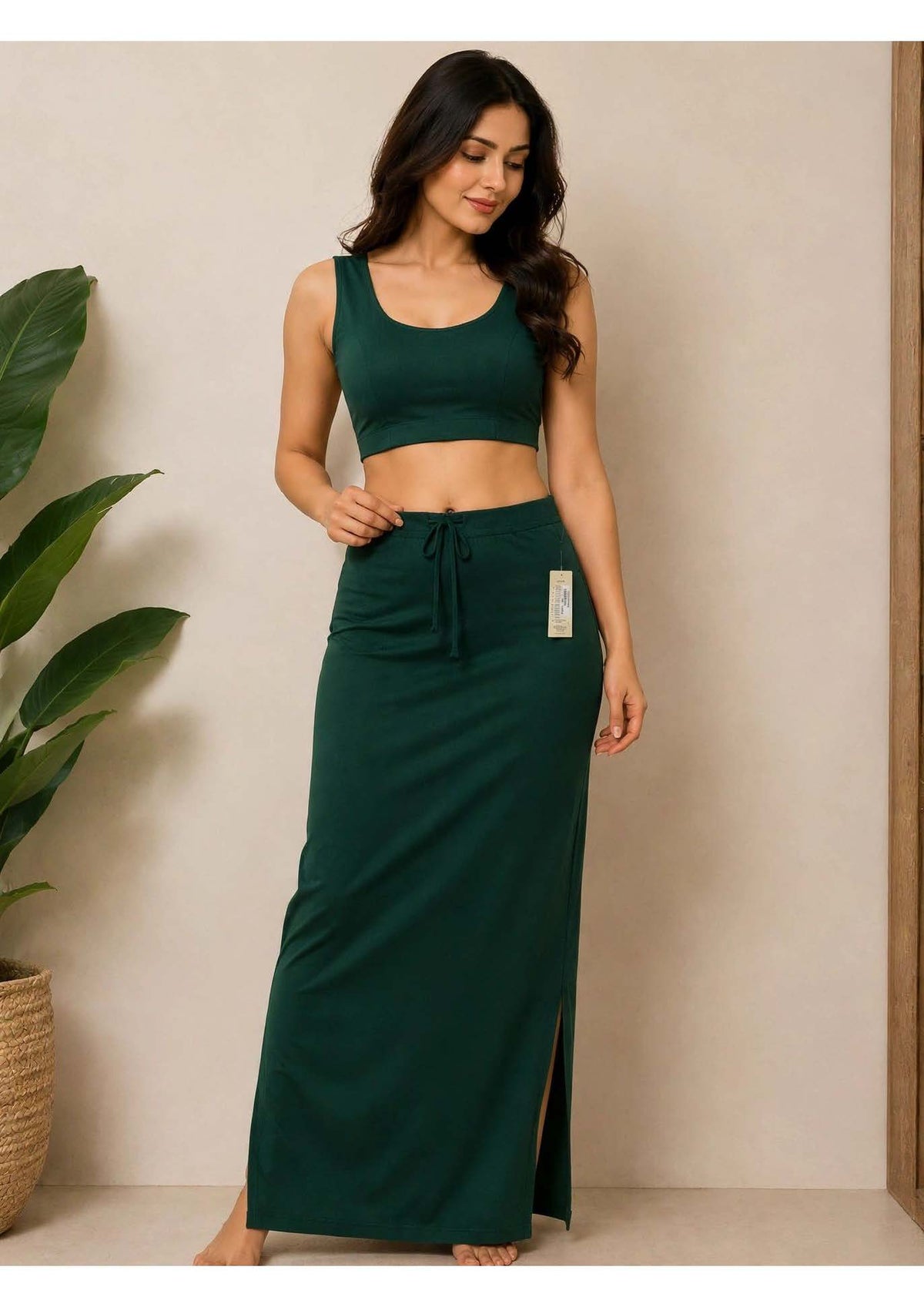 Premium Saree Shaper – Dark Green